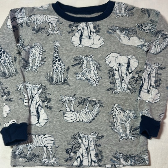 Carter's - Gray Animal Print Pajama Set - Picture 2 of 6